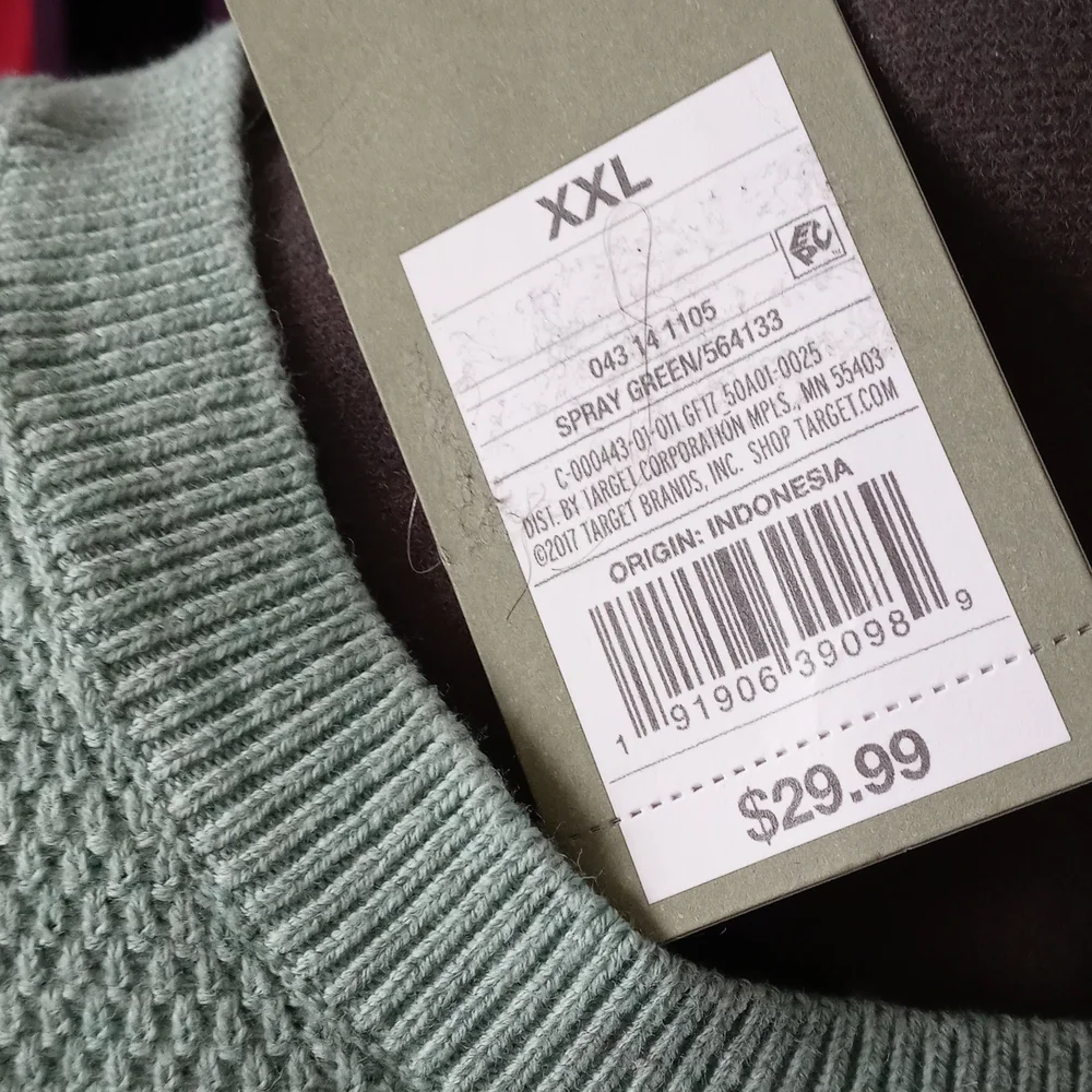 NWT Mens 2X long-sleeve henley shirt. 100% Cotton - Picture 2 of 8